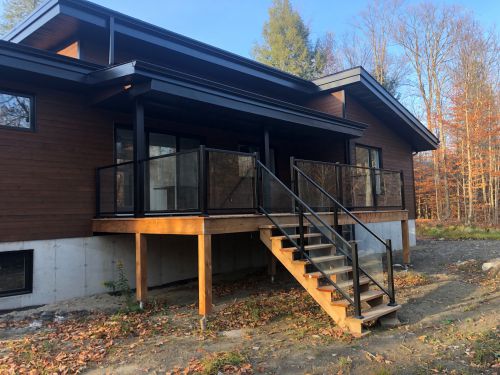 patio et rampe aluminium noir